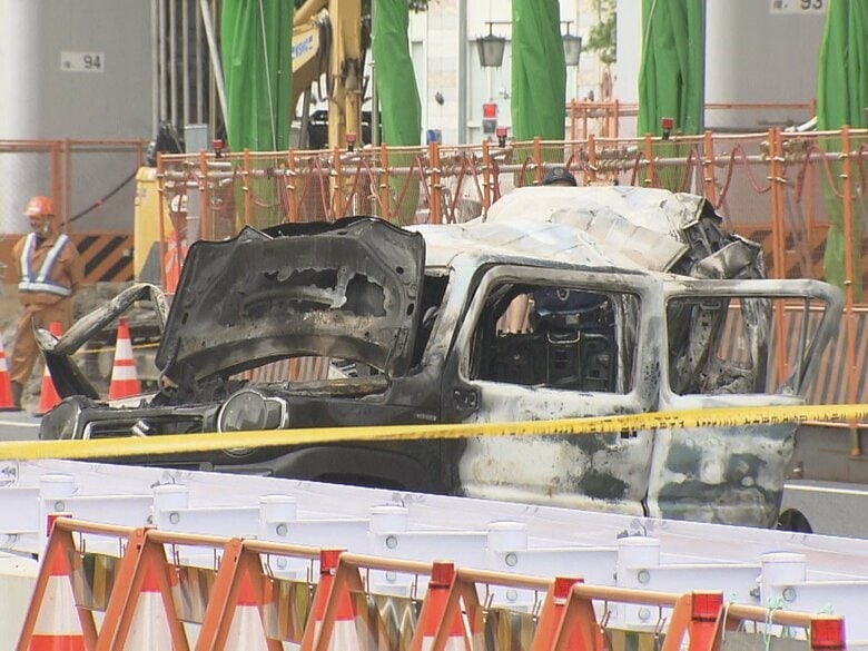 信号待ち中に追突され炎上…軽乗用車に乗っていた1人が全身にヤケドを負って死亡 追突した側は命に別条なし｜FNNプライムオンライン