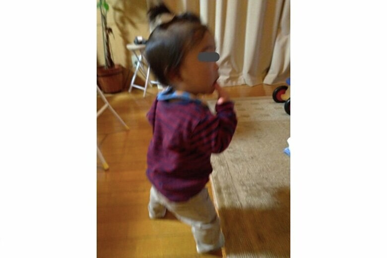 慌てて撮影した写真（提供：振り向けばしゃお子さん）