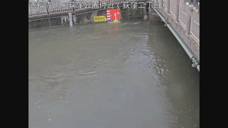 2026年6月3日午前9時半頃の善福寺川（提供：杉並区）