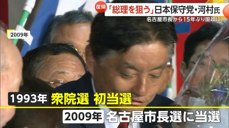 2009年に名古屋市長選に当選し、4期目の途中まで市長を務めた河村氏