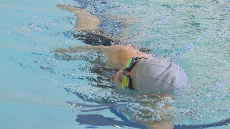 ターンの練習をする太田さん