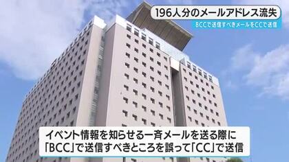 鹿児島県　誤送信で196人分のメールアドレスが流出