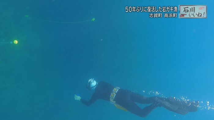 目標を定め、一気に岩礁へ