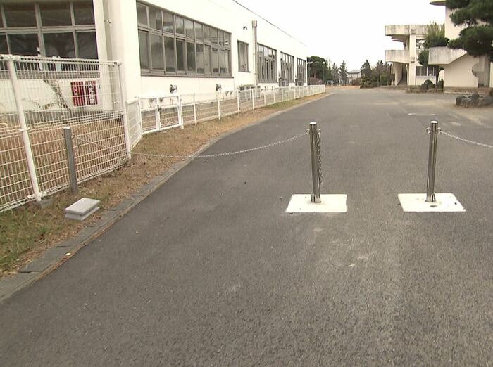 新たに設置されたポール