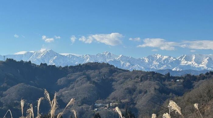 北アルプスの峰々