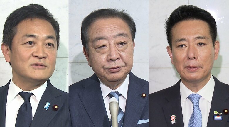 野党3党トップから備蓄米放出など政府対応に懸念の声　小泉農水相との“直接対決”終えて｜FNNプライムオンライン