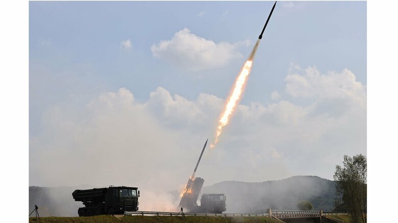 北朝鮮が放射砲10数発を発射と韓国軍…韓国メディアは240ミリ口径の放射砲が発射された可能性と伝える｜FNNプライムオンライン