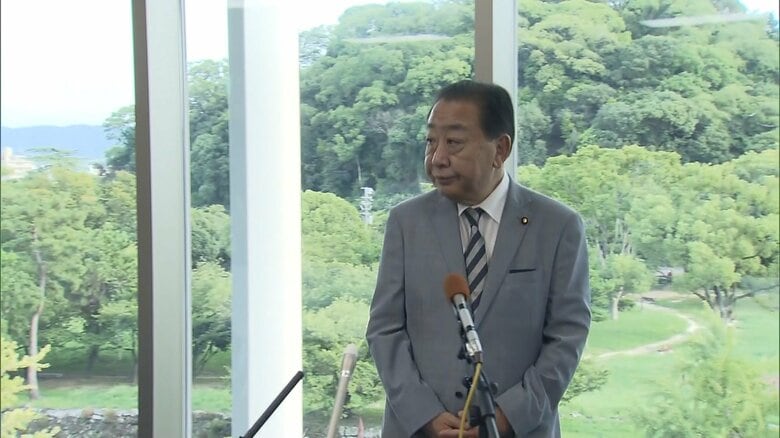 前回の首相指名選挙の反省を述べた野田代表　15日　和歌山市