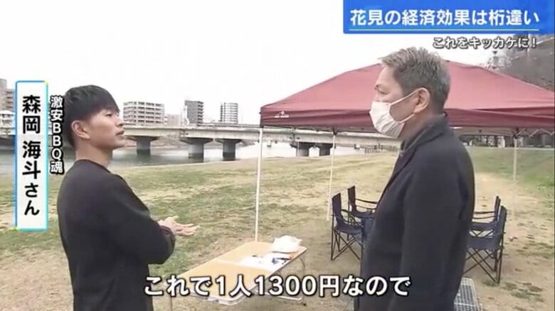 レンタル料の安さに驚く矢野寛樹記者（右）