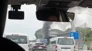 【速報】名神高速上り線で故障車火災　けが人なし　２車線を規制　大阪・茨木市