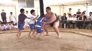 平舘小学校で相撲フェスティバル　全国大会常連の高校生も登場　岩手県八幡平市