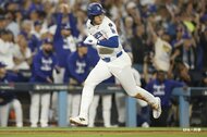 ドジャース・大谷翔平選手が左肩付近を負傷　7回裏で盗塁試みた…