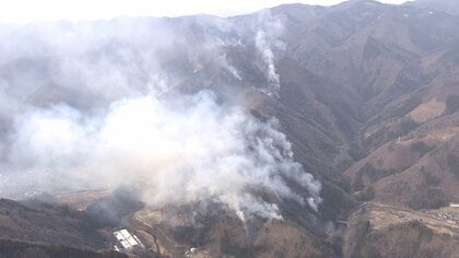 山林火災2日間延焼続く…近隣9世帯に再び避難指示　けが人確認されず　群馬・上野村