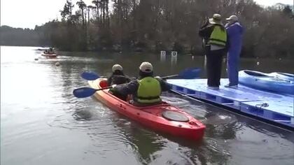 スポーツ体験で町おこしへ　カヌー拠点「竹嶋潟カヌーパーク」オープン　秋田・にかほ市