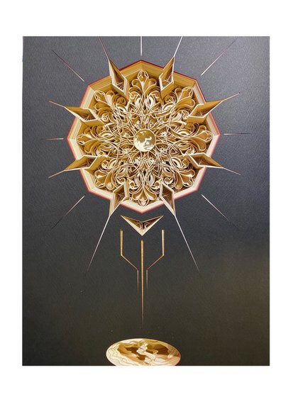 輿石孝志　彫刻切り絵　2点 輿石孝志 彫刻切り絵 2点 【公式通販】