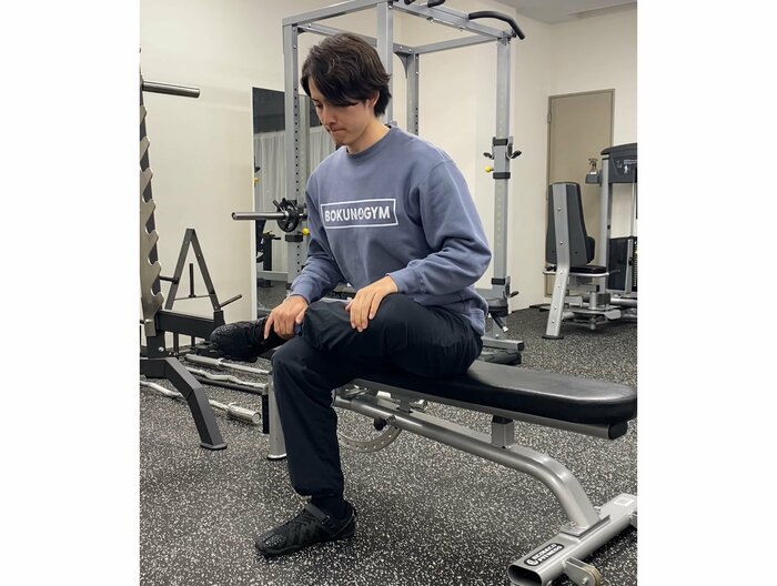 手軽に簡単にできる「お尻」のストレッチ(提供:計太さん)