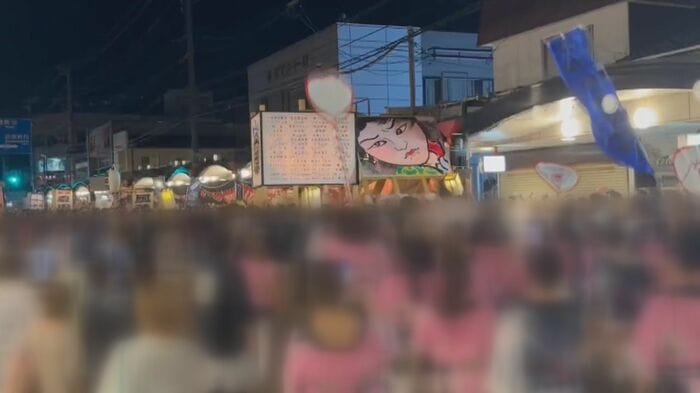 死亡事故が起きた水原まつり（視聴者提供）