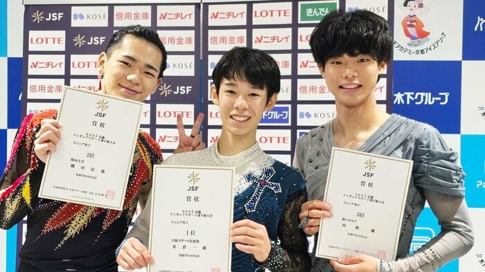 ジュニア男子表彰台(近畿選手権)