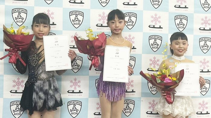 中部選手権ノービスB女子表彰台