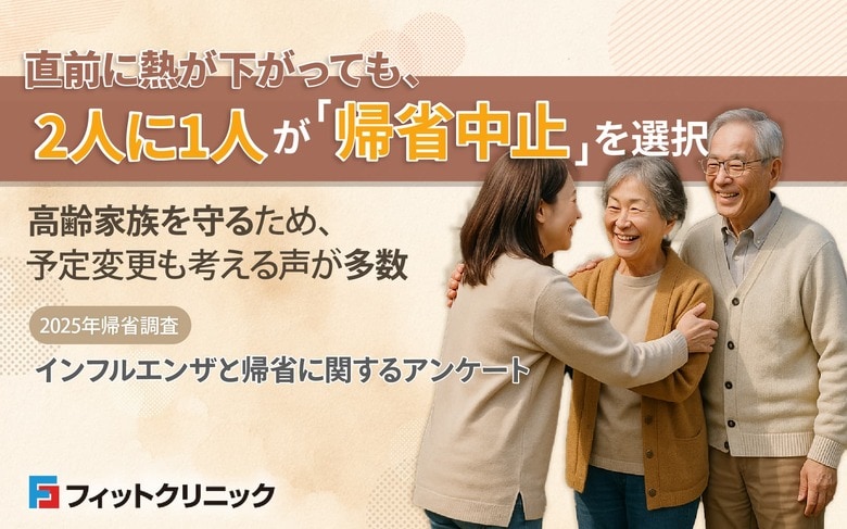 直前に熱が下がっても、2人に1人が「帰省中止」を選択。高齢家族を守るため、予定変更も考える声が多数【2025年帰省調査】