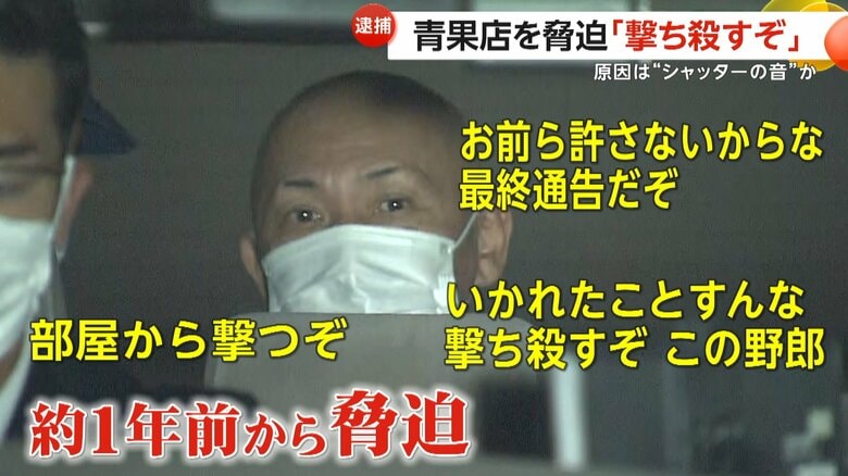 「撃ち殺すぞ」「最終通告だぞ」シャッター開閉音に逆ギレ青果店主を脅迫…指定暴力団住吉会系組員・中谷繁夫容疑者（67）逮捕「何のことだか分かりません」｜FNNプライムオンライン