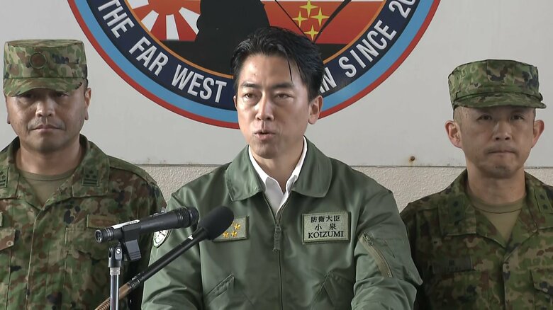 小泉防衛相「日本への武力攻撃の可能性を低下できる」ミサイル部隊配備　台湾に最も近い沖縄・与那国島を訪問｜FNNプライムオンライン