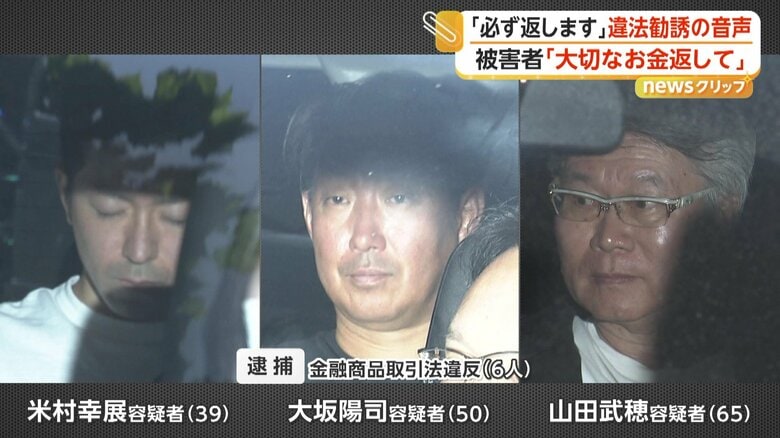 金融商品取引法違反で逮捕された容疑者たち