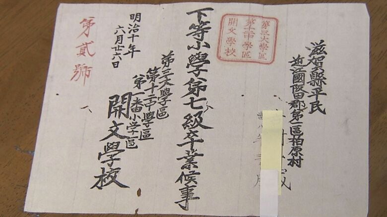 進級試験の合格証書