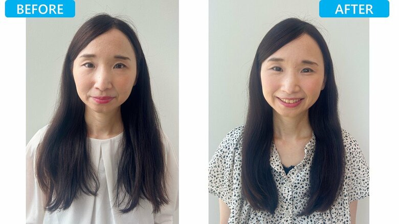 Aさん（44）は、広がりやすかった髪がまとまりやすくなった