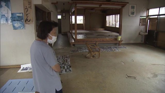 26年前に他界した夫と二人三脚で営んでいた割烹料理店も濁流にのまれる