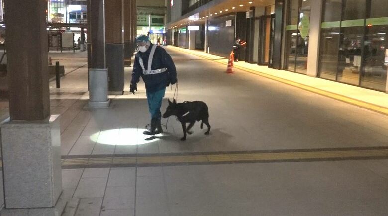 事件現場（JR長野駅前　1月22日夜）