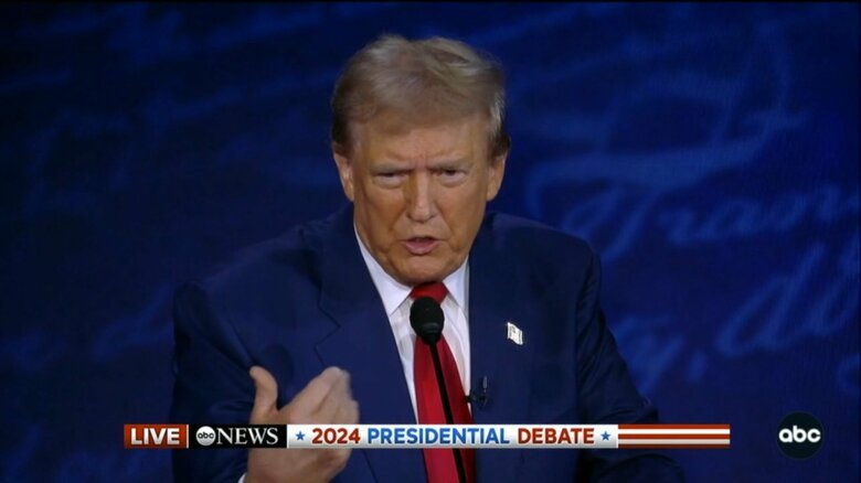 討論会でのトランプ氏