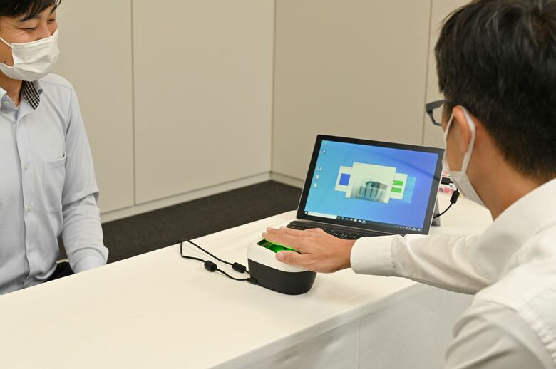 指静脈の事前登録（提供：鹿島）