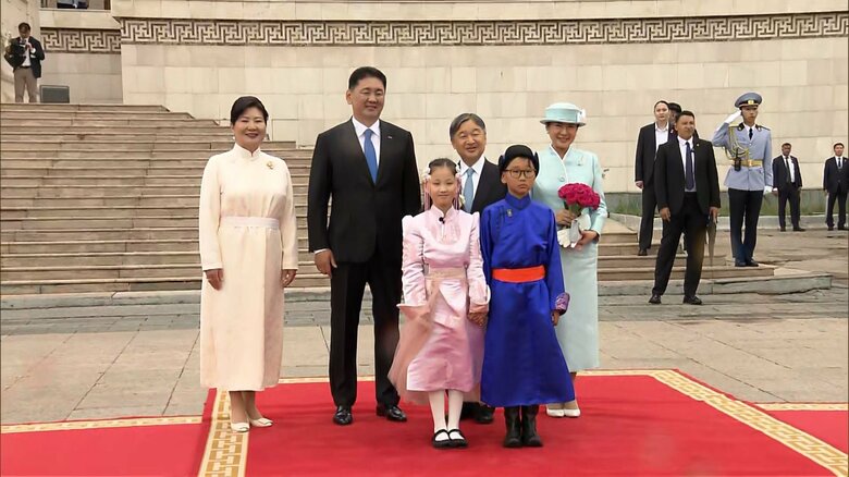 天皇皇后両陛下とモンゴル大統領夫妻