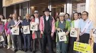 ９０歳現役ならではの説得力　俳優・八名信夫さんが岡山駅前で市民に「特定健診」受診を呼びかけ【岡山】