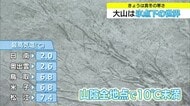 今季最強寒気で山陰急冷…空気も凍てつく氷点下の世界　寒気のピーク過ぎ土日は天気回復へ