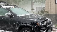 ゴルフボール大“ひょう”猛威　街一面“流氷の海”のように　冠水した車の運転手救出…車内に大量のひょうと雨水　アメリカ