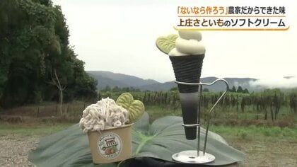 “新感覚”ねっとり里芋がソフトクリームに　「ぜひ現地に来て味わって」上庄里芋の農家が3カ月かけて完成！