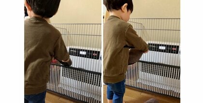 「2歳息子が渡すスリッパが温かい」“令和の秀吉”にほっこり…小さな手で温める後ろ姿が話題