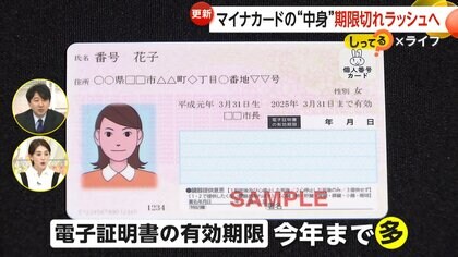 【注意】マイナカード電子証明書「期限切れ元年」で役所窓口に多くの人　有効期間“発行から10年”の“マイナ本体”も2025年1月から更新開始