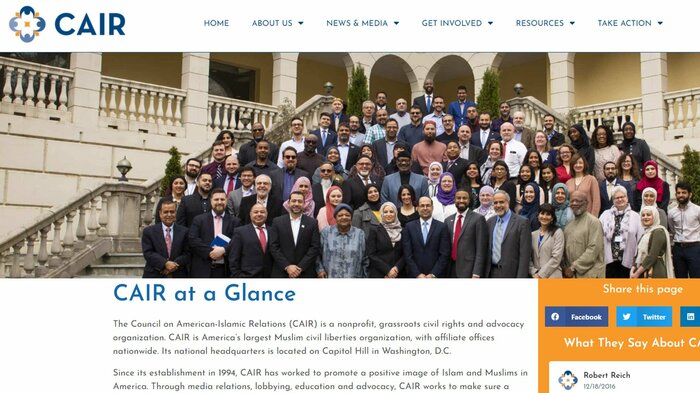 米イスラム関係評議会による活動紹介(CAIRのホームページより)