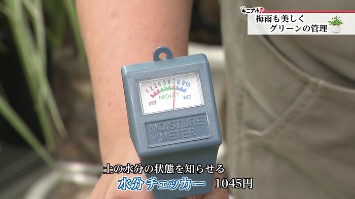 土の水分の状態を知らせる「水分チェッカー」