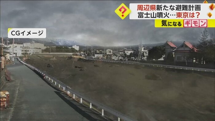 CGイメージ。川が溶岩流で埋まっている