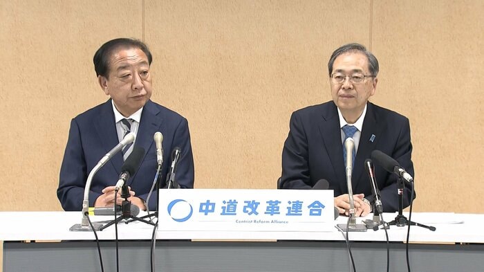9日に共同代表辞任を表明した野田氏と斉藤氏