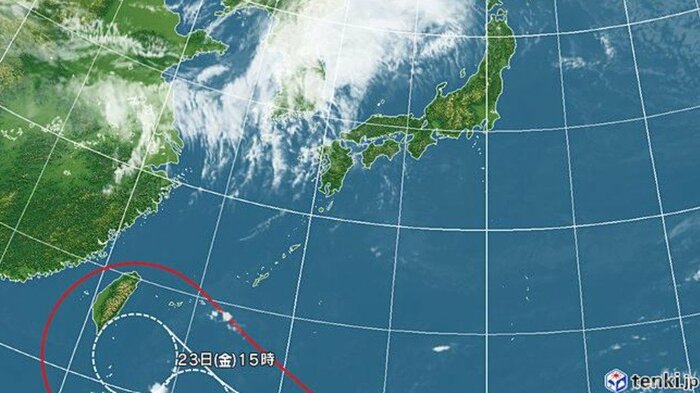 台風30号の進路予想図　日本気象協会 tenki.jpより