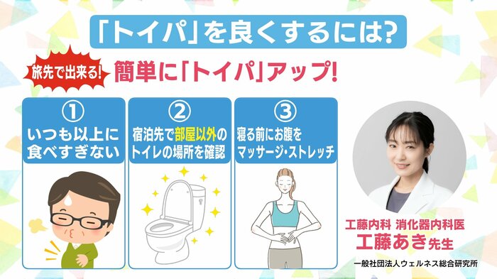 食べ過ぎない・トイレ確認・マッサージは旅先でも