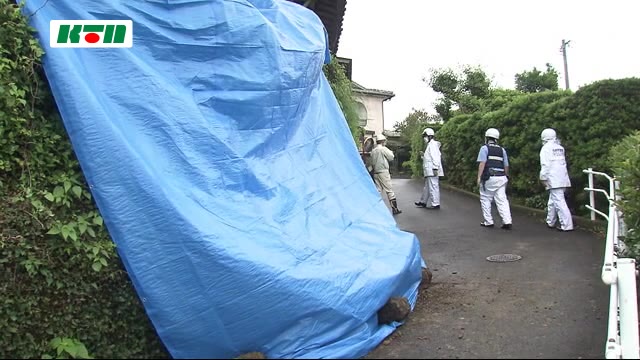 長崎市の式見小学校近くでがけ崩れ