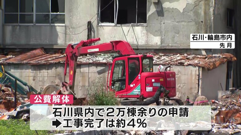能登半島地震から半年…県内「公費解体」完了約4%にとどまる　約240棟全焼「輪島市朝市通り」から中継　石川　　｜FNNプライムオンライン