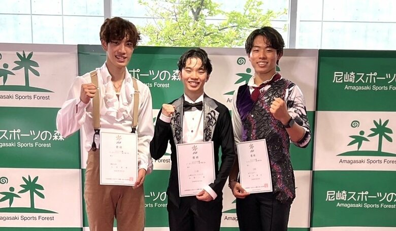シニア男子表彰台