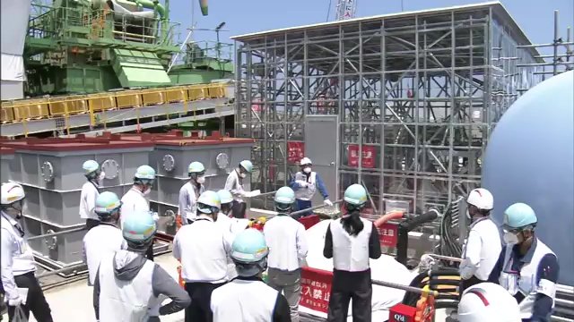 海洋放出に関わる設備を報道陣に公開